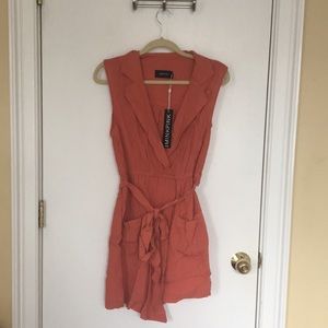 Clay colored summer wrap dress